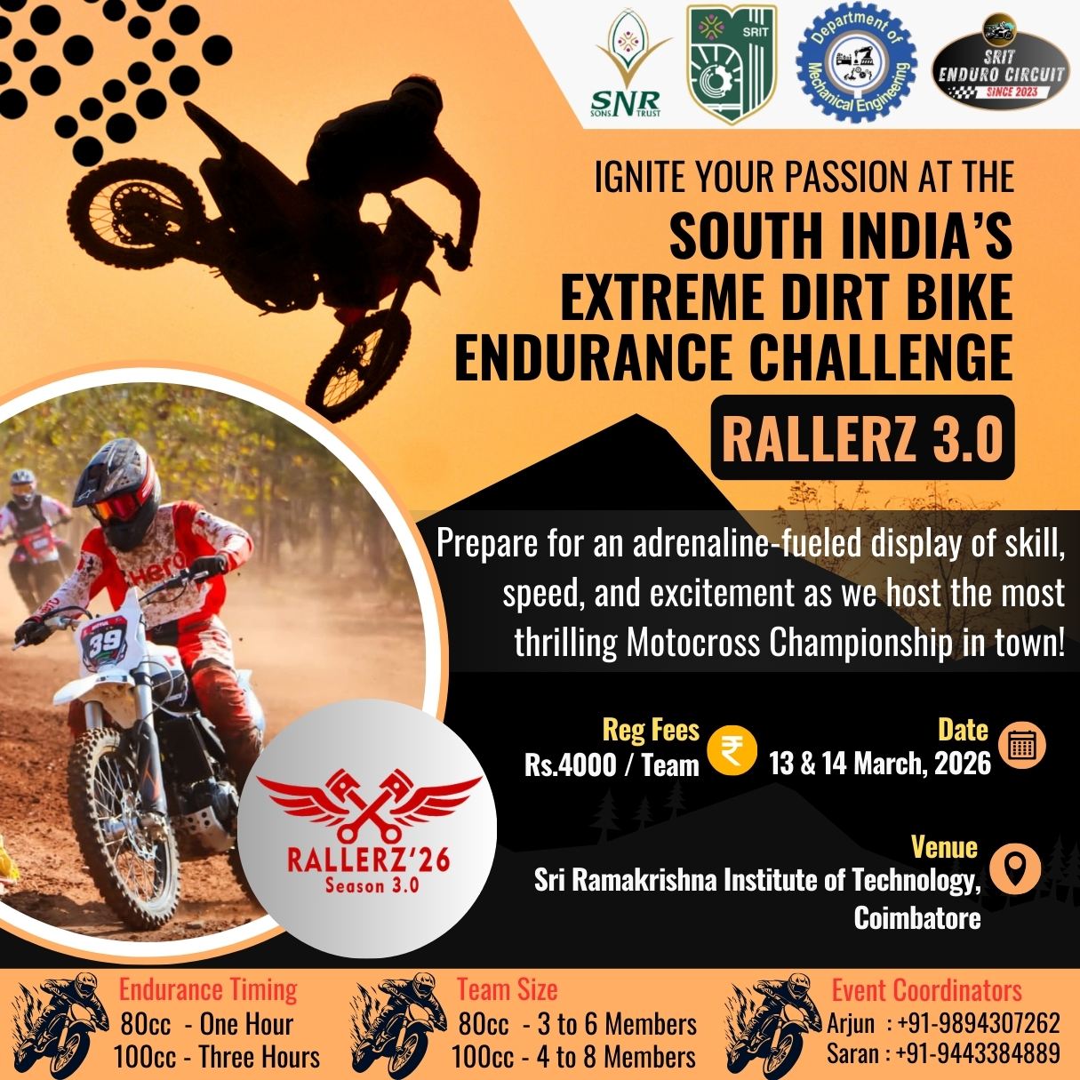 RALLERZ 3.0 Dirt Bike Endurance Challenge Poster 